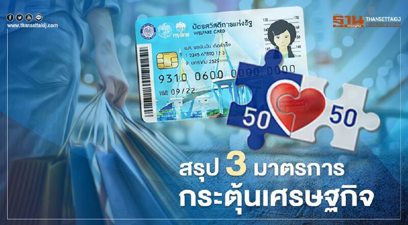  สรุป 3 มาตรการ “บัตรสวัสดิการแห่งรัฐ-ลงทะเบียนคนละครึ่ง และ ช้อปดีมีคืน” กระตุ้นเศรษฐกิจ