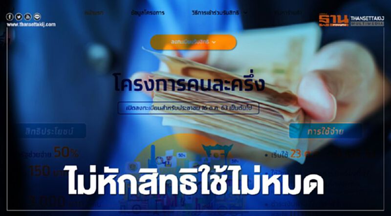 www.คนละครึ่ง.com เปิดเงื่อนไข 6 ข้อการใช้สิทธิสำหรับประชาชน www.คนละครึ่ง.com เปิดเงื่อนไข 6 ข้อการใช้สิทธิสำหรับประชาชน
