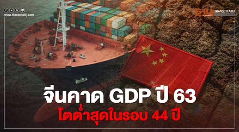 จีนคาด GDP ปี63 ต่ำสุดในรอบ 44 ปี แต่ยังโต 2 % จีนคาด GDP ปี63 ต่ำสุดในรอบ 44 ปี แต่ยังโต 2 %