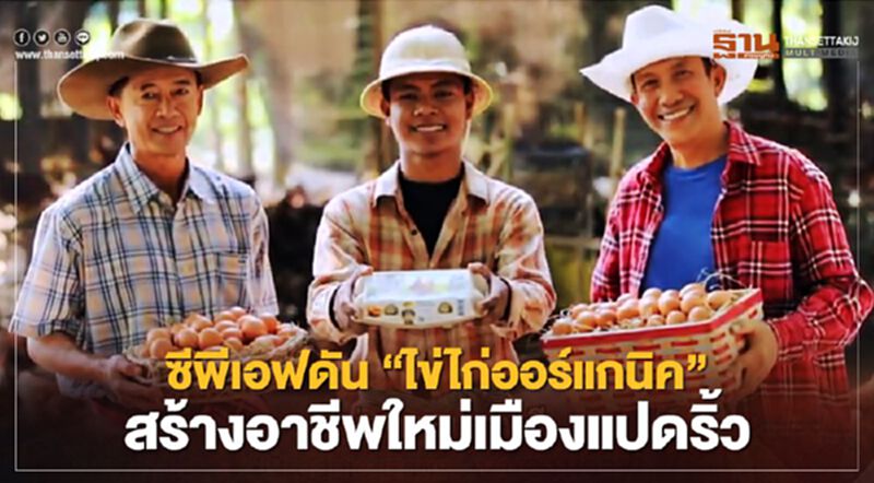 ซีพีเอฟดัน “ไข่ไก่ออร์แกนิค” สร้างอาชีพใหม่เมืองแปดริ้ว ซีพีเอฟดัน “ไข่ไก่ออร์แกนิค” สร้างอาชีพใหม่เมืองแปดริ้ว