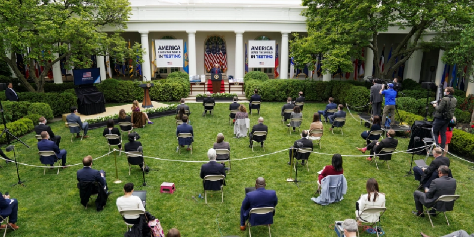 บรรยากาศการแถลงข่าวในยุคที่ต้องเว้นระยะห่างทางสังคม (social distancing)