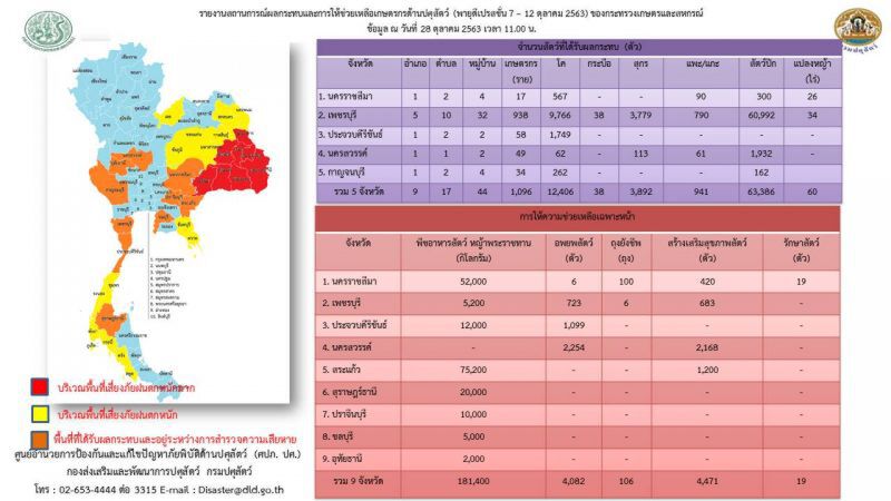 ปศุสัตว์ เกาะติด "พายุโมลาเบ”  พร้อมช่วยเหลือ เกษตรกร-สัตว์เลี้ยง