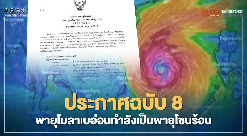 "พายุโมลาเบ" อ่อนกำลังเป็นพายุโซนร้อนกำลังแรง เข้าไทยคืนนี้ 28 ต.ค. "พายุโมลาเบ" อ่อนกำลังเป็นพายุโซนร้อนกำลังแรง เข้าไทยคืนนี้ 28 ต.ค.