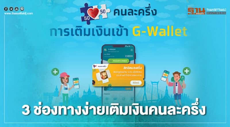 คนละครึ่ง กรุงไทยแนะเคล็ดลับ เปิด 3 ช่องทางเติมเงินง่ายๆเข้า “G-Wallet” คนละครึ่ง กรุงไทยแนะเคล็ดลับ เปิด 3 ช่องทางเติมเงินง่ายๆเข้า “G-Wallet”