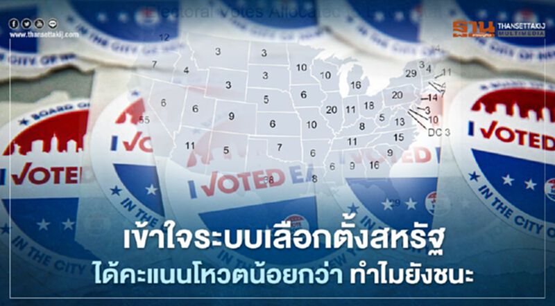 เข้าใจระบบการเลือกตั้งสหรัฐ ได้คะแนนโหวตน้อยกว่า ทำไมยังชนะ เข้าใจระบบการเลือกตั้งสหรัฐ ได้คะแนนโหวตน้อยกว่า ทำไมยังชนะ