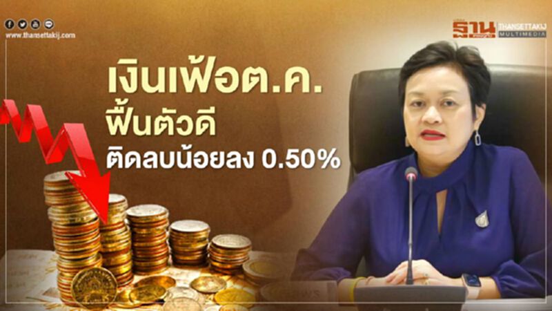 เงินเฟ้อต.ค.ฟื้นตัว ติดลบน้อยลง 0.50% เงินเฟ้อต.ค.ฟื้นตัว ติดลบน้อยลง 0.50%