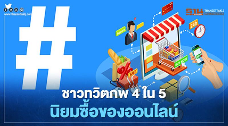 ชาวทวิตภพ4ใน5นิยมซื้อของออนไลน์ ชาวทวิตภพ4ใน5นิยมซื้อของออนไลน์