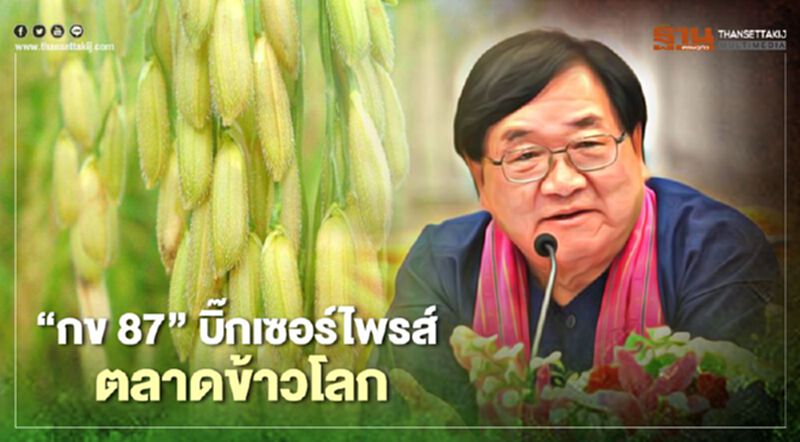 “กข87” บิ๊กเซอร์ไพรส์ ตลาดข้าวโลก “กข87” บิ๊กเซอร์ไพรส์ ตลาดข้าวโลก