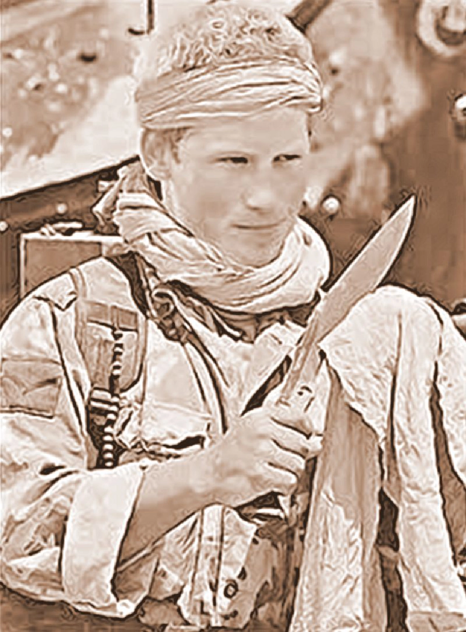 รูปเจ้าชายแฮรี่ออกสนามถือมีดกรุกรีของกูรข่า