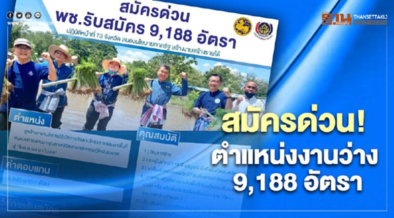 เช็กด่วน ! ตำแหน่งงานว่าง - ไม่จำกัดวุฒิการศึกษา เช็กด่วน ! ตำแหน่งงานว่าง - ไม่จำกัดวุฒิการศึกษา