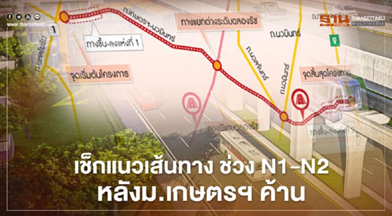 ส่องเส้นทางปัญหา!! ช่วง N1-N2 หลังม.เกษตรฯ ค้าน “ทางด่วนขั้นที่ 3” ส่องเส้นทางปัญหา!! ช่วง N1-N2 หลังม.เกษตรฯ ค้าน “ทางด่วนขั้นที่ 3”