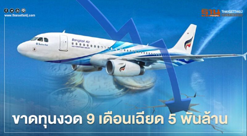 บางกอกแอร์ ขาดทุนงวด 9 เดือนปีนี้ เฉียด5พันล้าน บางกอกแอร์ ขาดทุนงวด 9 เดือนปีนี้ เฉียด5พันล้าน