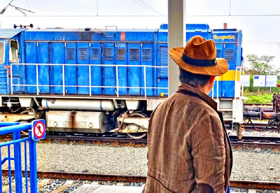 หัวรถจักร Rasputin ที่สถานีรถไฟเบอร์โน สธร.เช็ก 