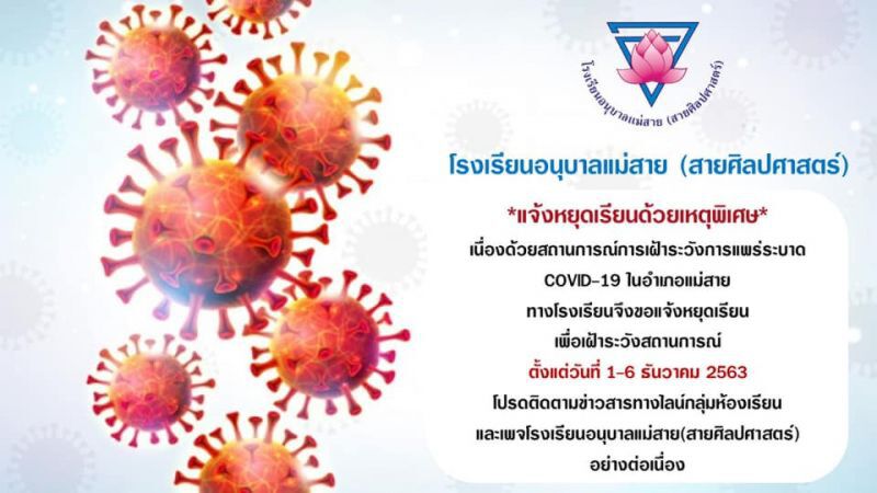 โรงเรียนในเชียงใหม่ -เชียงราย หยุดเรียนหนีโควิด 