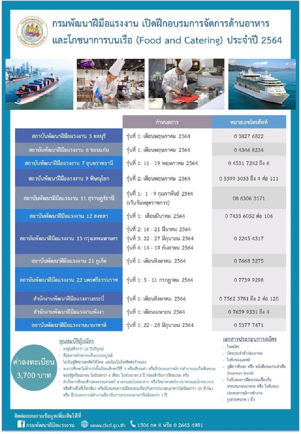 อยากเป็นกุ๊กเรือสำราญ รีบเลย"เปิดติวทั่วประเทศ"