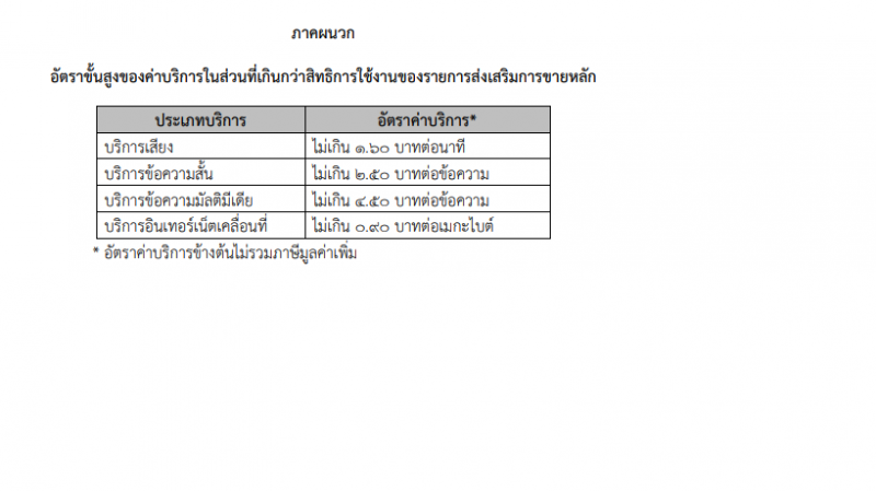 ประกาศกสทช. คุม"ค่าบริการมือถือ"
