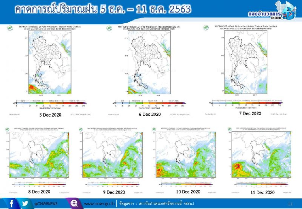    เตือน!เฝ้าระวังแม่น้ำตาปี - แม่น้ำตรังระดับน้ำสูงใน 2 – 3 วันนี้