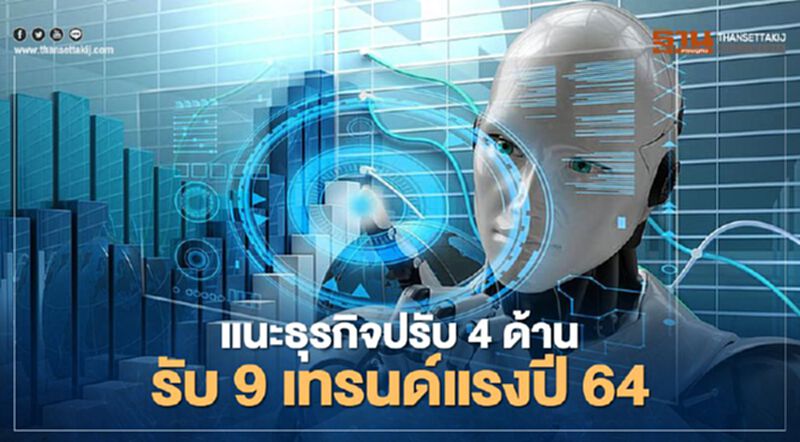 แนะธุรกิจไทยปรับ 4 ด้านรับมือ 9 เทรนด์แรงปี 64 แนะธุรกิจไทยปรับ 4 ด้านรับมือ 9 เทรนด์แรงปี 64