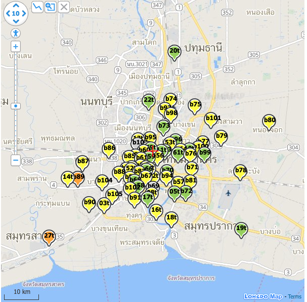 เช้านี้ กทม.ค่าฝุ่น PM2.5 เกินมาตรฐาน 1 พื้นที่ 
