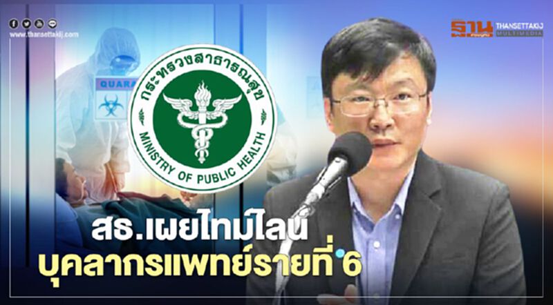 สธ.เผยไทม์ไลน์บุคลากรแพทย์รายที่ 6 ตรวจผู้สัมผัสไม่พบติดเชื้อ สธ.เผยไทม์ไลน์บุคลากรแพทย์รายที่ 6 ตรวจผู้สัมผัสไม่พบติดเชื้อ