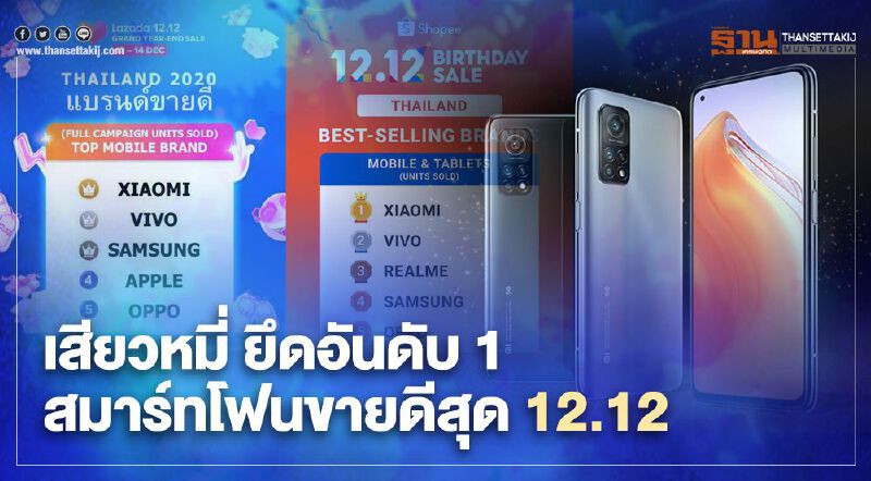 เสียวหมี่ ยึดอันดับ1สมาร์ทโฟนขายดีสุด 12.12 เสียวหมี่ ยึดอันดับ1สมาร์ทโฟนขายดีสุด 12.12