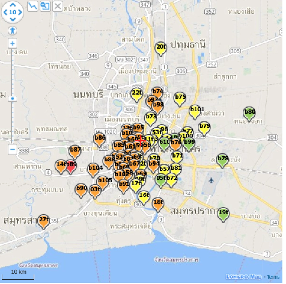 ฝุ่น PM 2.5 กรุงเทพฯ-ปริมณฑลเช้านี้ มีผลกระทบต่อสุขภาพหลายพื้นที่