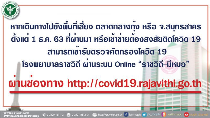 สธ.เร่งคัดกรองโควิดเชิงรุก 1 หมื่นรายใน 7 ชุมชน และแรงงานต่างด้าว