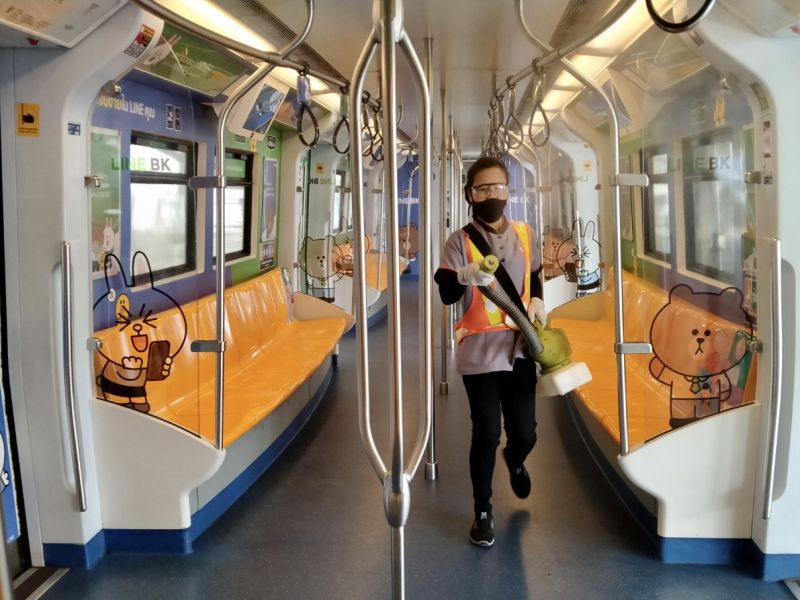  บีทีเอส สร้างความมั่นใจ เดินทางปลอดภัย กับ5มาตรการป้องกันโควิด