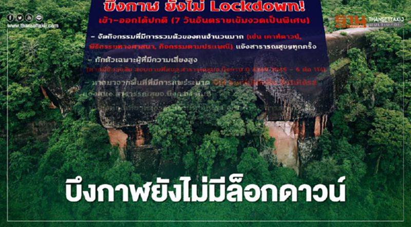 บึงกาฬยังไม่มีล็อกดาวน์ บึงกาฬยังไม่มีล็อกดาวน์