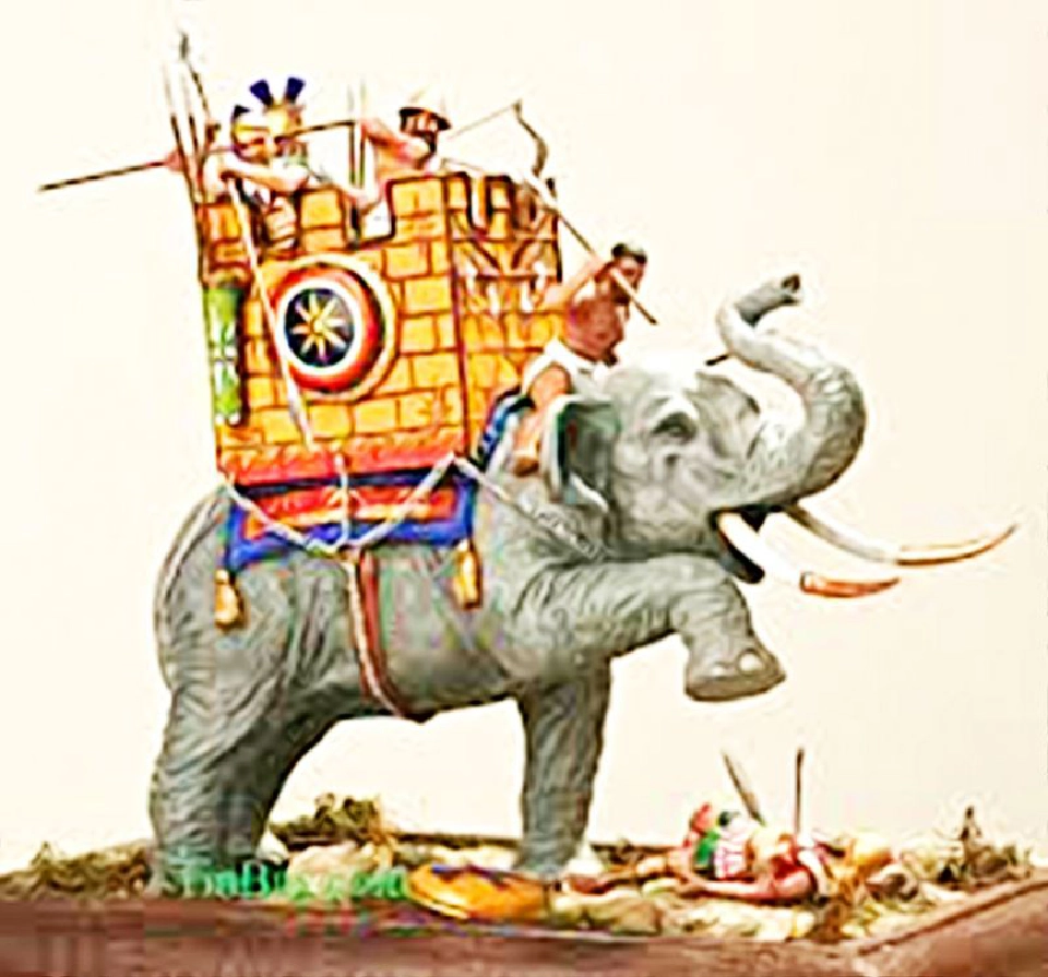 ที่ราชอาณาจักรเดนมาร์ค ช้างเทินปราสาทถวายราชสดุดี