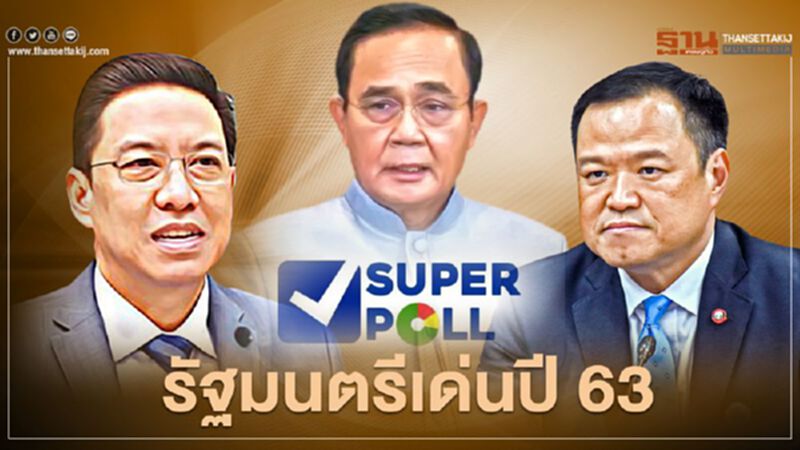 "รัฐมนตรีเด่นปี 63" โพลเผยคนไทยปลื้ม"บิ๊กตู่- อนุทิน-พุทธิพงษ์" ผลงานเข้าตา "รัฐมนตรีเด่นปี 63" โพลเผยคนไทยปลื้ม"บิ๊กตู่- อนุทิน-พุทธิพงษ์" ผลงานเข้าตา