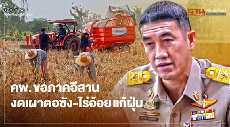 คพ. ขอภาคอีสานงดเผาตอซัง-ไร่อ้อย แก้ฝุ่น PM2.5 คพ. ขอภาคอีสานงดเผาตอซัง-ไร่อ้อย แก้ฝุ่น PM2.5