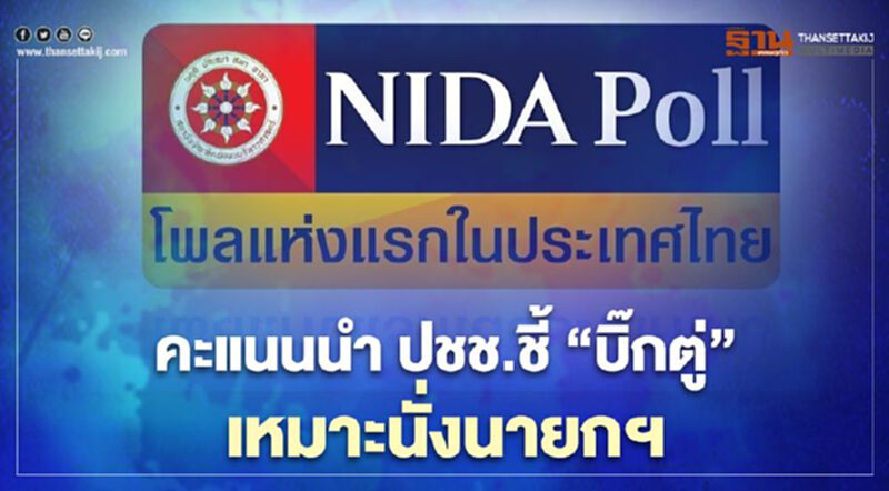 “นิด้าโพล” เผย ผลสำรวจ ปชช. ชี้ “บิ๊กตู่” เหมาะนั่งนายก 30.32% “นิด้าโพล” เผย ผลสำรวจ ปชช. ชี้ “บิ๊กตู่” เหมาะนั่งนายก 30.32%