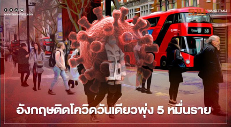 ไวรัสกลายพันธุ์พ่นพิษ อังกฤษติดโควิดวันเดียวพุ่ง 5.3 หมื่นราย ไวรัสกลายพันธุ์พ่นพิษ อังกฤษติดโควิดวันเดียวพุ่ง 5.3 หมื่นราย
