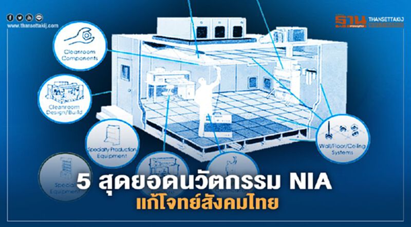 5 สุดยอดนวัตกรรม NIA แก้โจทย์สังคมไทย 5 สุดยอดนวัตกรรม NIA แก้โจทย์สังคมไทย