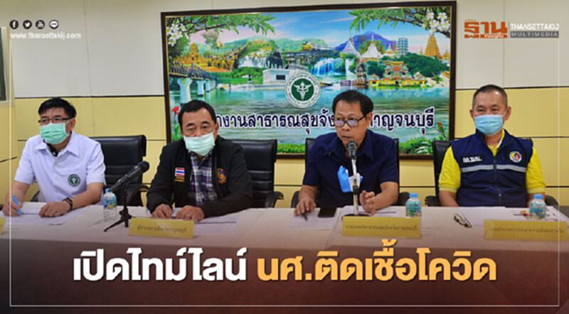 "กาญจนบุรี"เปิดไทม์ไลน์ นศ.ติดเชื้อโควิด หลังกลับจากระยอง "กาญจนบุรี"เปิดไทม์ไลน์ นศ.ติดเชื้อโควิด หลังกลับจากระยอง