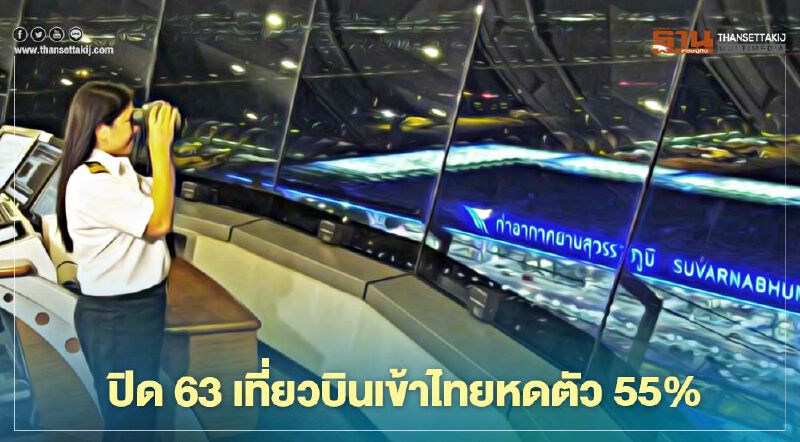 ปิดปี63 วิทยุการบิน แจงเที่ยวบินหายฮวบน่านฟ้าไทย55%