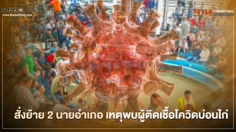 ด่วน สั่งโยก 2 นายอำเภอ เซ่นบ่อนไก่แพร่โควิด-19 ด่วน สั่งโยก 2 นายอำเภอ เซ่นบ่อนไก่แพร่โควิด-19