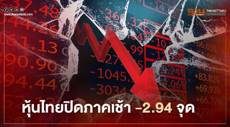 หุ้นไทยปิดภาคเช้า -2.94 จุด ดัชนี 1,533.55 จุด หุ้นไทยปิดภาคเช้า -2.94 จุด ดัชนี 1,533.55 จุด