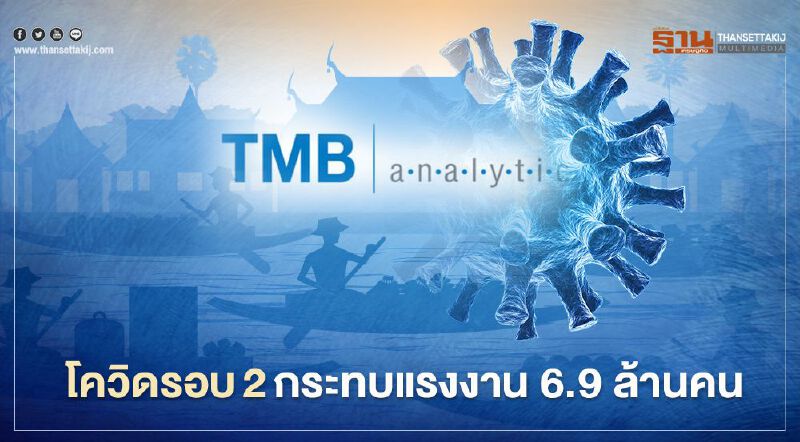 ทีเอ็มบีชี้โควิดรอบ2กระทบแรงงาน 6.9ล้านคนในภาคการค้าและท่องเที่ยวไตรมาสแรก