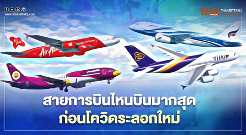 สายการบินไหนบินมากสุด ก่อนโควิดระลอก 2 พ่นพิษ สายการบินไหนบินมากสุด ก่อนโควิดระลอก 2 พ่นพิษ