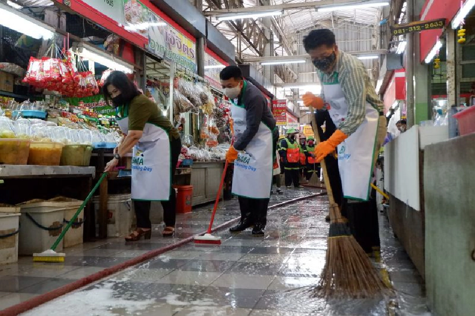 ตลาดนัมเบอร์วันราม 2 กำหนดมาตรการเข้มกันโควิด -19 