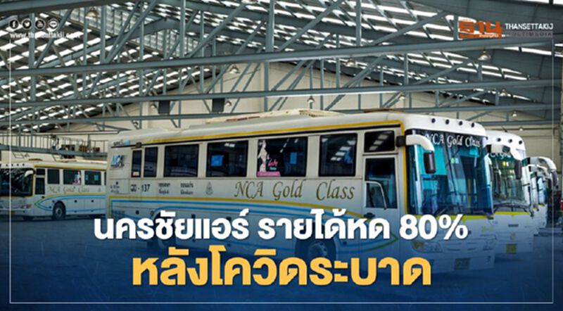 นครชัยแอร์ รายได้หด 80% หลังปรับลดเส้นทางชั่วคราว เซ่นพิษโควิด-19 นครชัยแอร์ รายได้หด 80% หลังปรับลดเส้นทางชั่วคราว เซ่นพิษโควิด-19