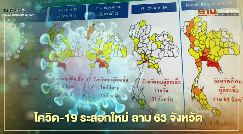 โควิด-19 ระลอกใหม่ ลาม 63 จังหวัด หลัง"เชียงราย"โดนเจาะไข่แดง โควิด-19 ระลอกใหม่ ลาม 63 จังหวัด หลัง"เชียงราย"โดนเจาะไข่แดง