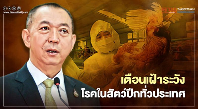 “รมว.เกษตรฯ”เตือนเฝ้าระวังโรคในสัตว์ปีกทั่วไทยชี้จว.ชายแดนเสี่ยงสูง “รมว.เกษตรฯ”เตือนเฝ้าระวังโรคในสัตว์ปีกทั่วไทยชี้จว.ชายแดนเสี่ยงสูง