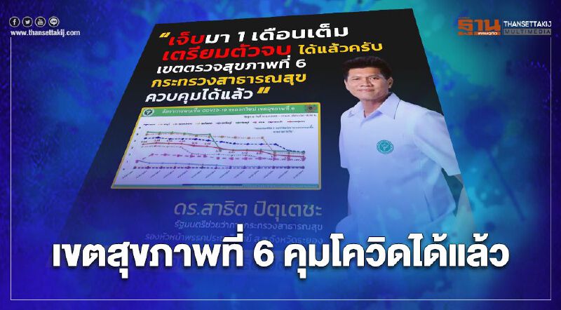 "หมอตี๋"เผยเขตสุขภาพที่ 6 คุม"โควิด"อยู่ พร้อมส่งสัญญาณ"คลายล็อก"