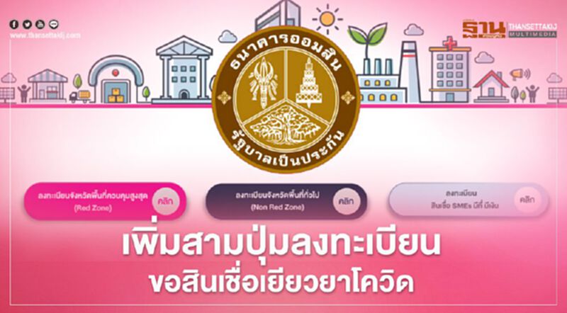 ธนาคารออมสิน เพิ่มปุ่มเยียวยาสินเชื่อ บนหน้าเว็บไซต์ www.gsb.or.th คลิกลงทะเบียนเข้าถึงง่ายขึ้น ธนาคารออมสิน เพิ่มปุ่มเยียวยาสินเชื่อ บนหน้าเว็บไซต์ www.gsb.or.th คลิกลงทะเบียนเข้าถึงง่ายขึ้น