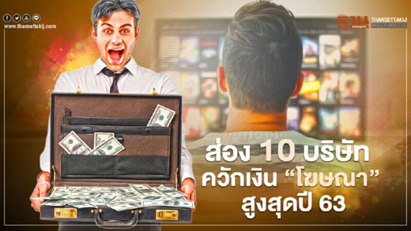 ส่อง 10 บริษัท ควักเงิน “โฆษณา” สูงสุดปี 63 ส่อง 10 บริษัท ควักเงิน “โฆษณา” สูงสุดปี 63