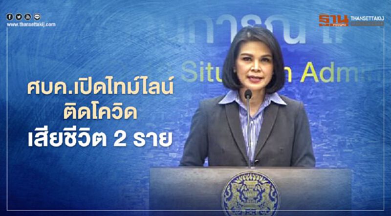 ศบค.เปิดไทม์ไลน์ติดโควิดเสียชีวิต 2 ราย ศบค.เปิดไทม์ไลน์ติดโควิดเสียชีวิต 2 ราย