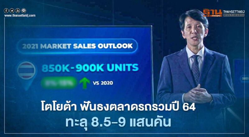 ยานยนต์ไทยฝ่าโควิด "โตโยต้า"ฟันธงตลาดรวมทะลุ 9 แสนคัน ยานยนต์ไทยฝ่าโควิด "โตโยต้า"ฟันธงตลาดรวมทะลุ 9 แสนคัน